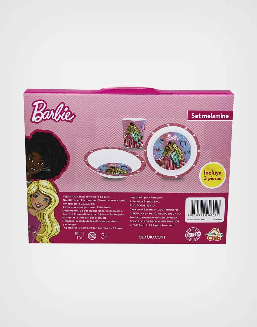 Hermoso set de alimentación para la pequeña de casa, totalmente ecológico ya que está hecho de paja de trigo. Contiene 03 piezas: un plato y dos cubiertos. Este producto es anti-caliente y libre de BPA – PVC.