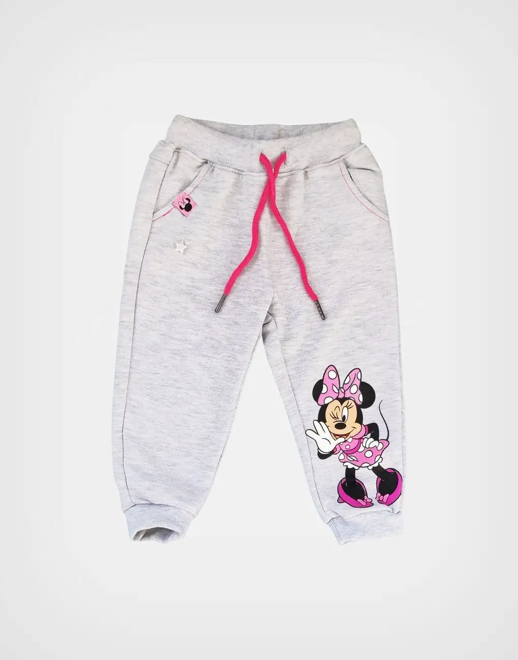 Conjunto Minnie Mouse Gris Polera + Jogger