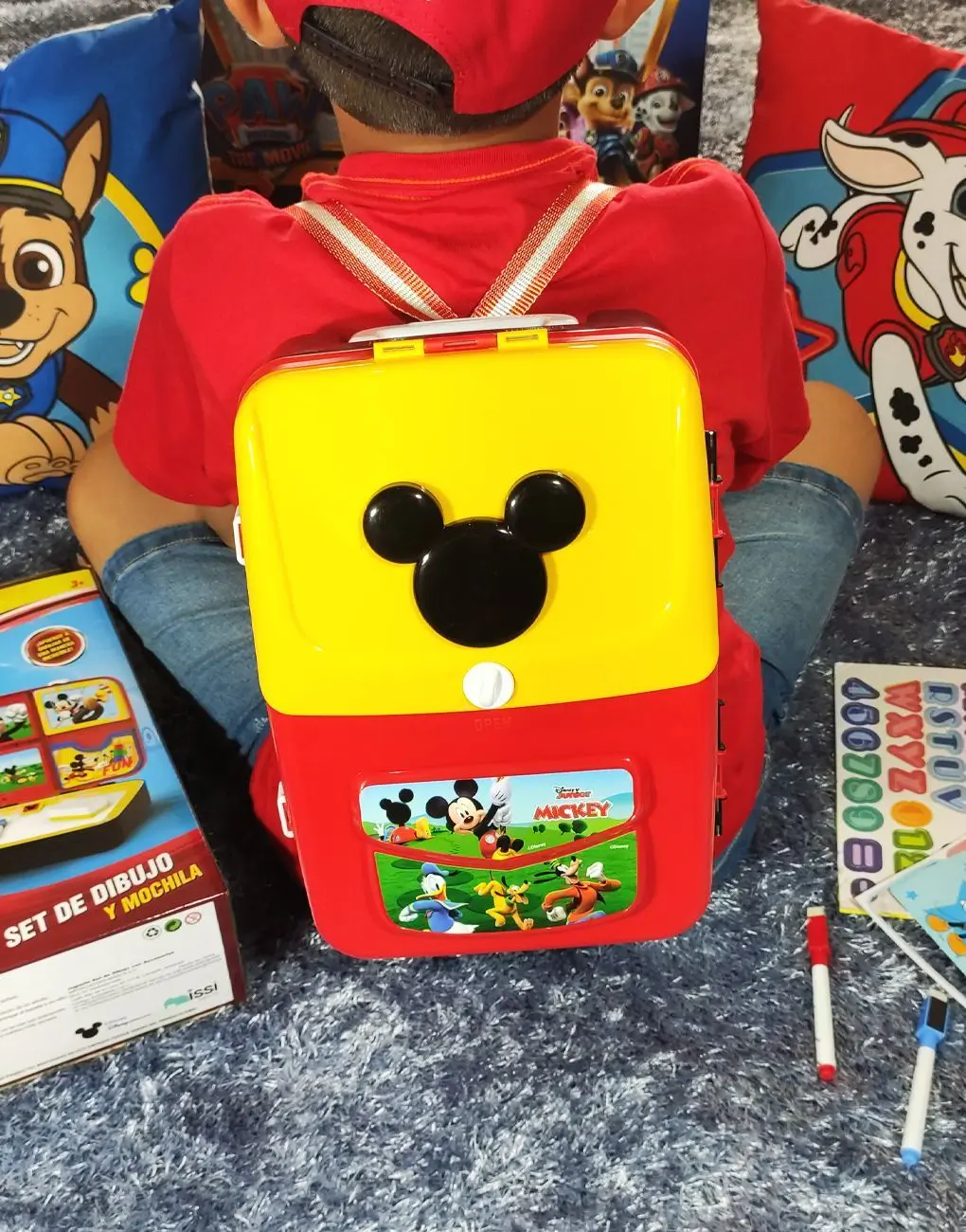 Set De Dibujo Y Mochila Mickey Mouse