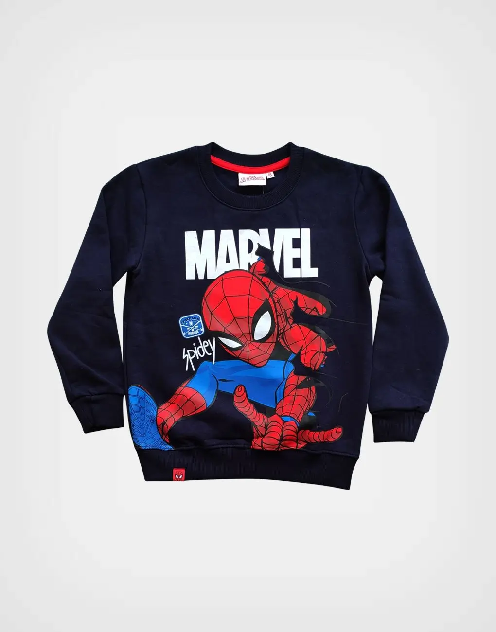 Conjunto Spider Man Polera Azul Marino + Jogger Gris