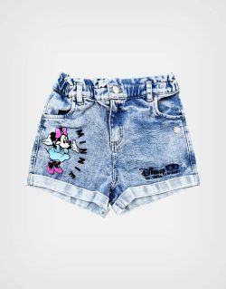 Short Denim Azul Minnie Mouse 100 años