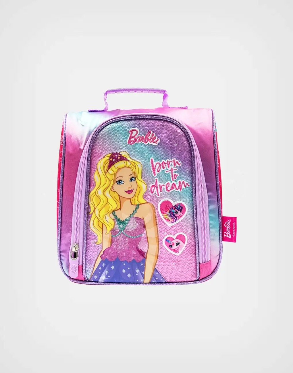 Set Escolar Barbie Fucsia Mochila + Lonchera + Cartuchera