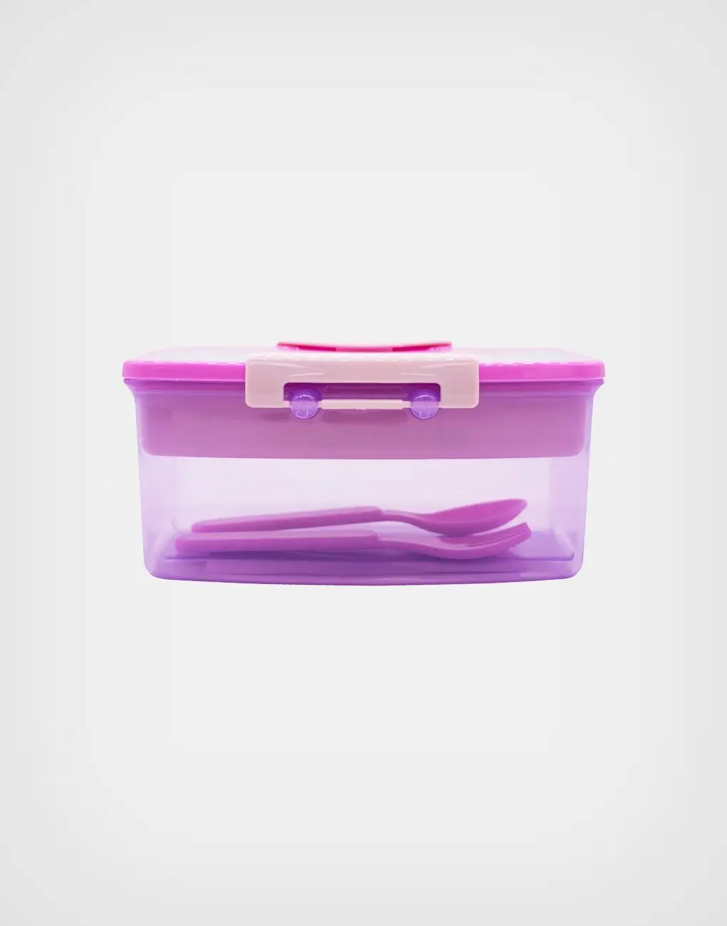 Taper Con Divisiones + Cubiertos Barbie Lila 1100 ml