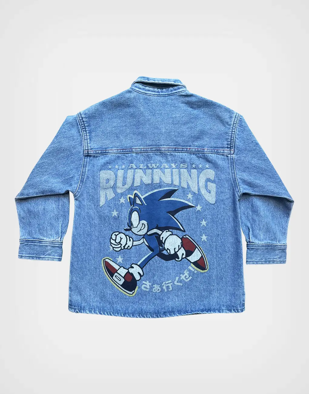 Casaca Jean Azul Sonic The Hedgehog Para Niño
