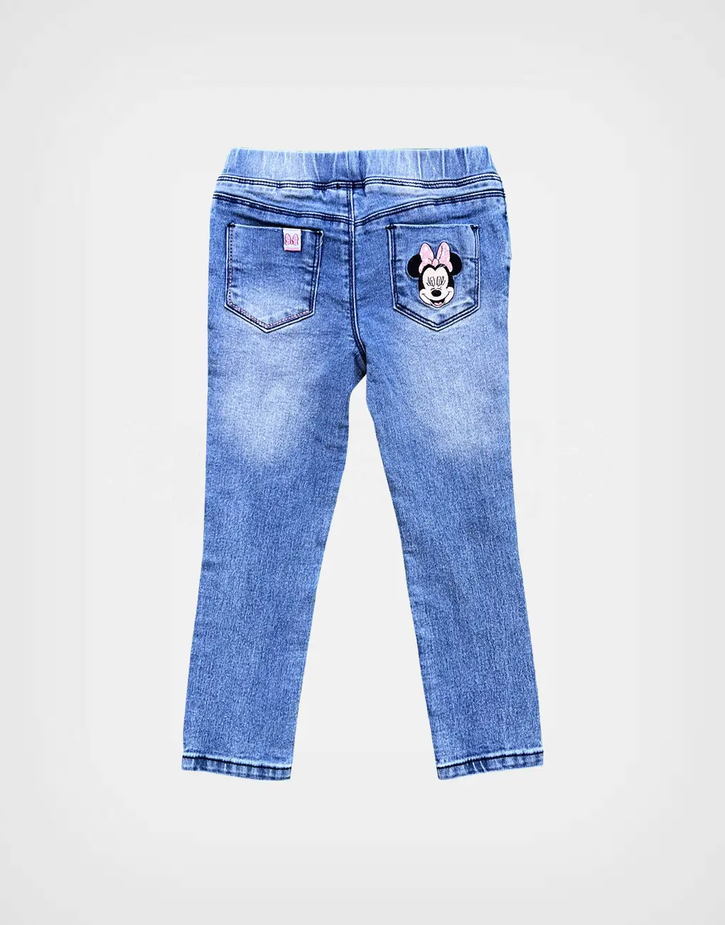 Pantalón Jean Azul Minnie Mouse Para Niñas
