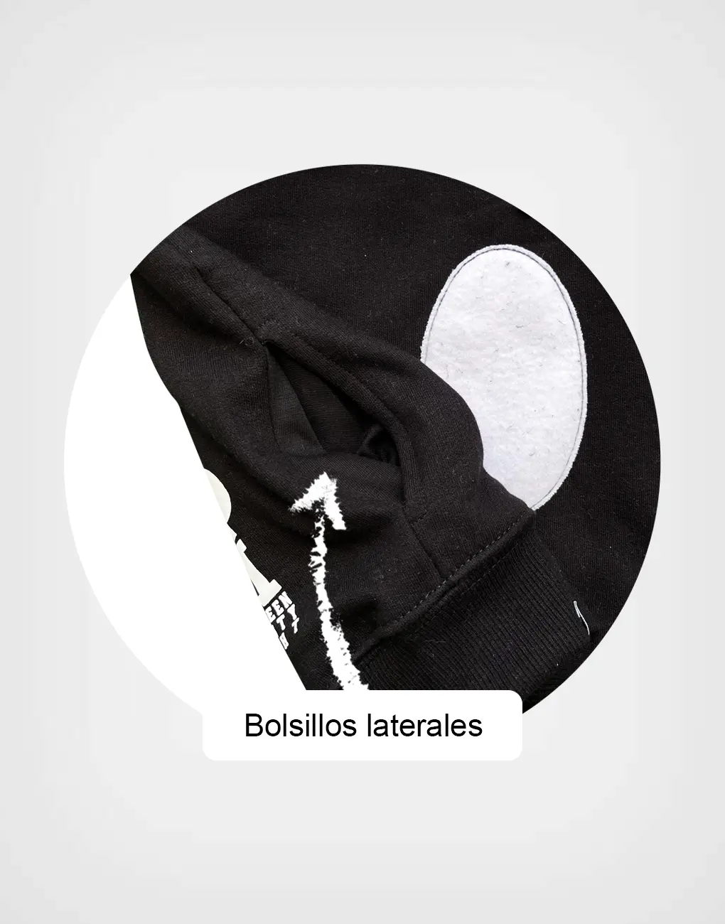Polera Mickey Mouse Negro + Gris Con Capucha Para Niño
