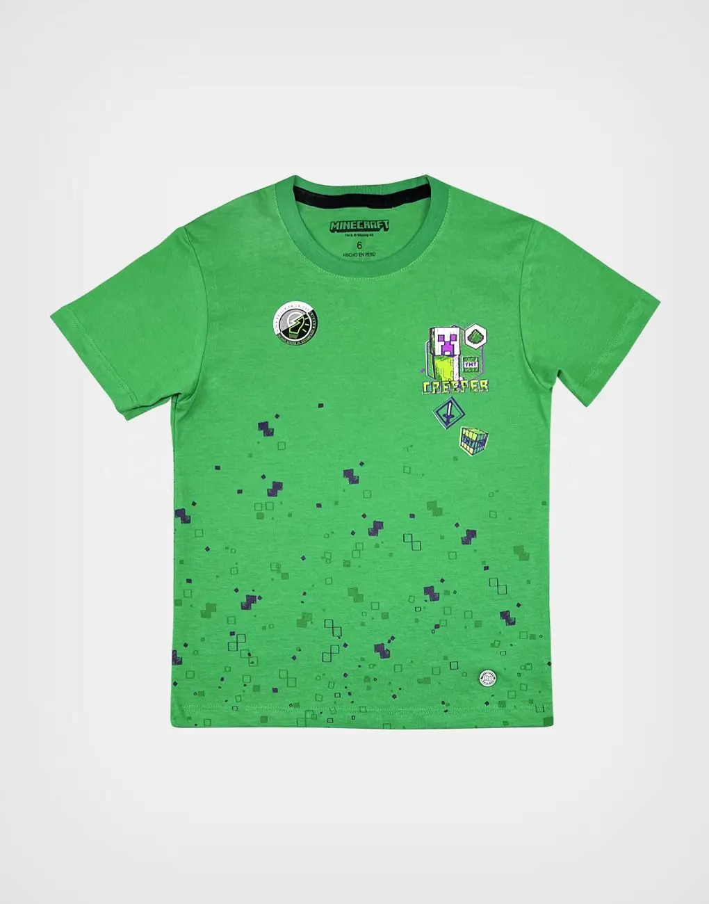 Polo Moda MC Verde Minecraft Para Niño
