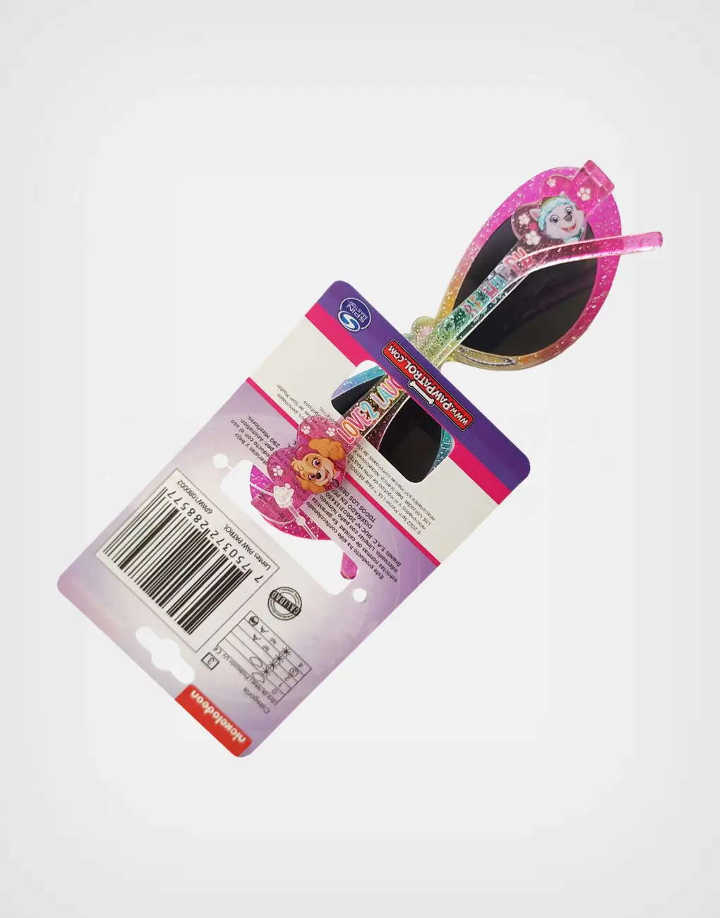 Lentes de Sol Glitter Rosa Paw Patrol