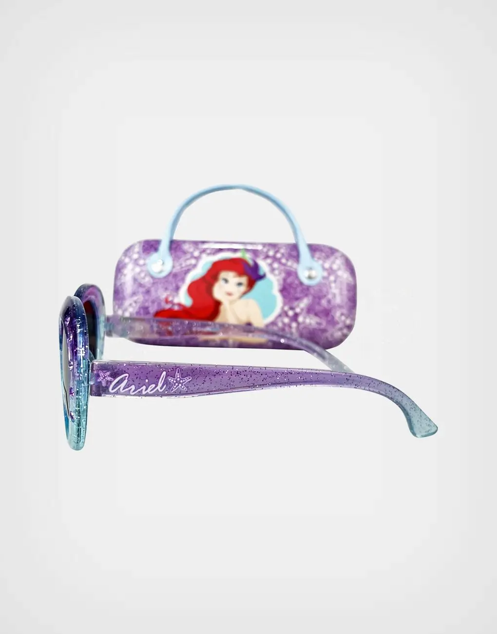 Lentes de Sol con Estuche Sirenita Lila Para Niñas