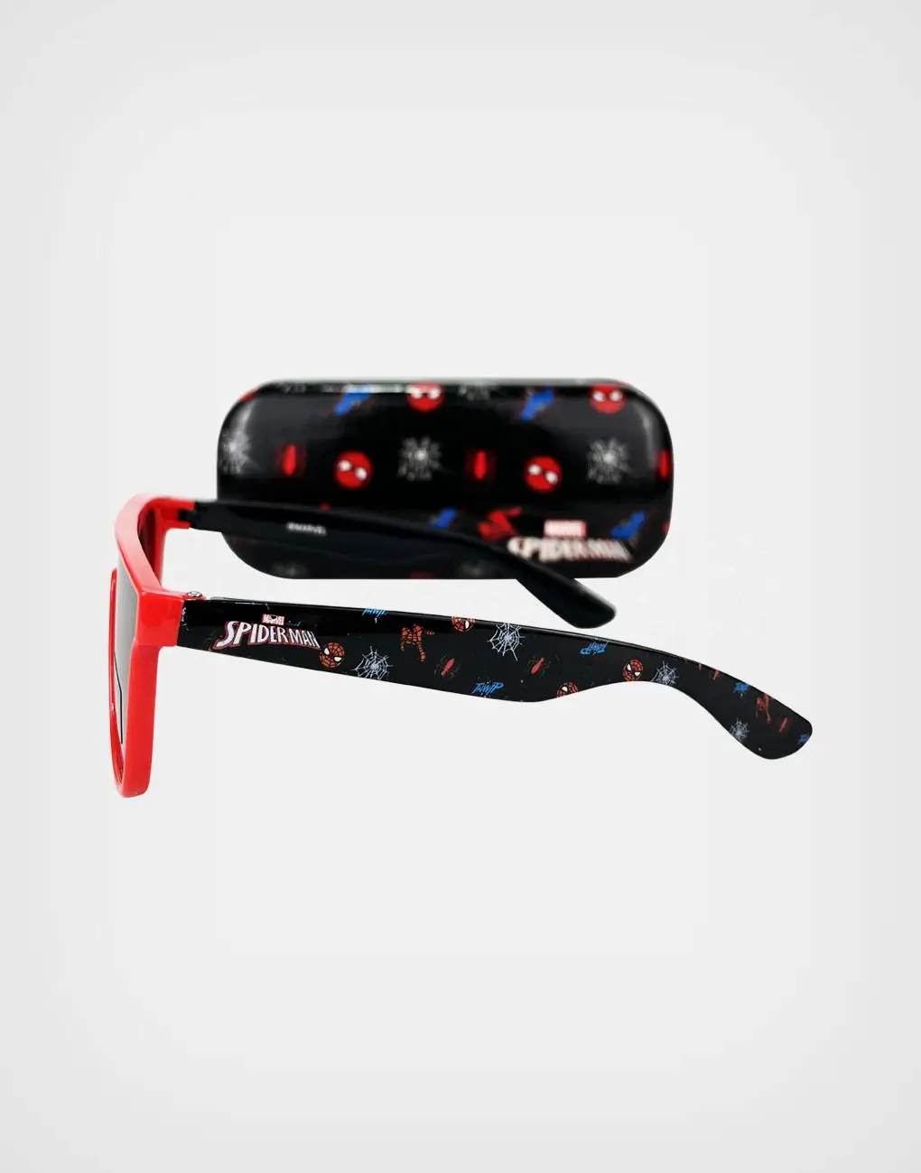 Lentes de Sol con Estuche Spider Man Rojo Para Niños