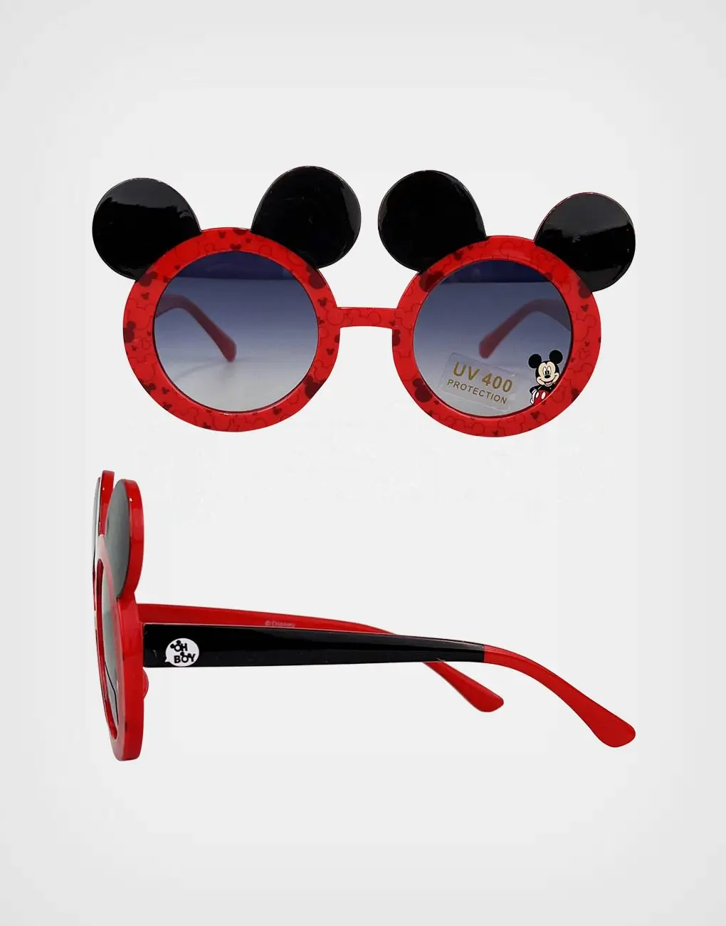 Lentes de Sol Mickey Mouse Orejas Rojo + Negro