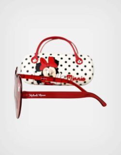 Lentes de Sol con Estuche Minnie Mouse Rojo Para Niñas