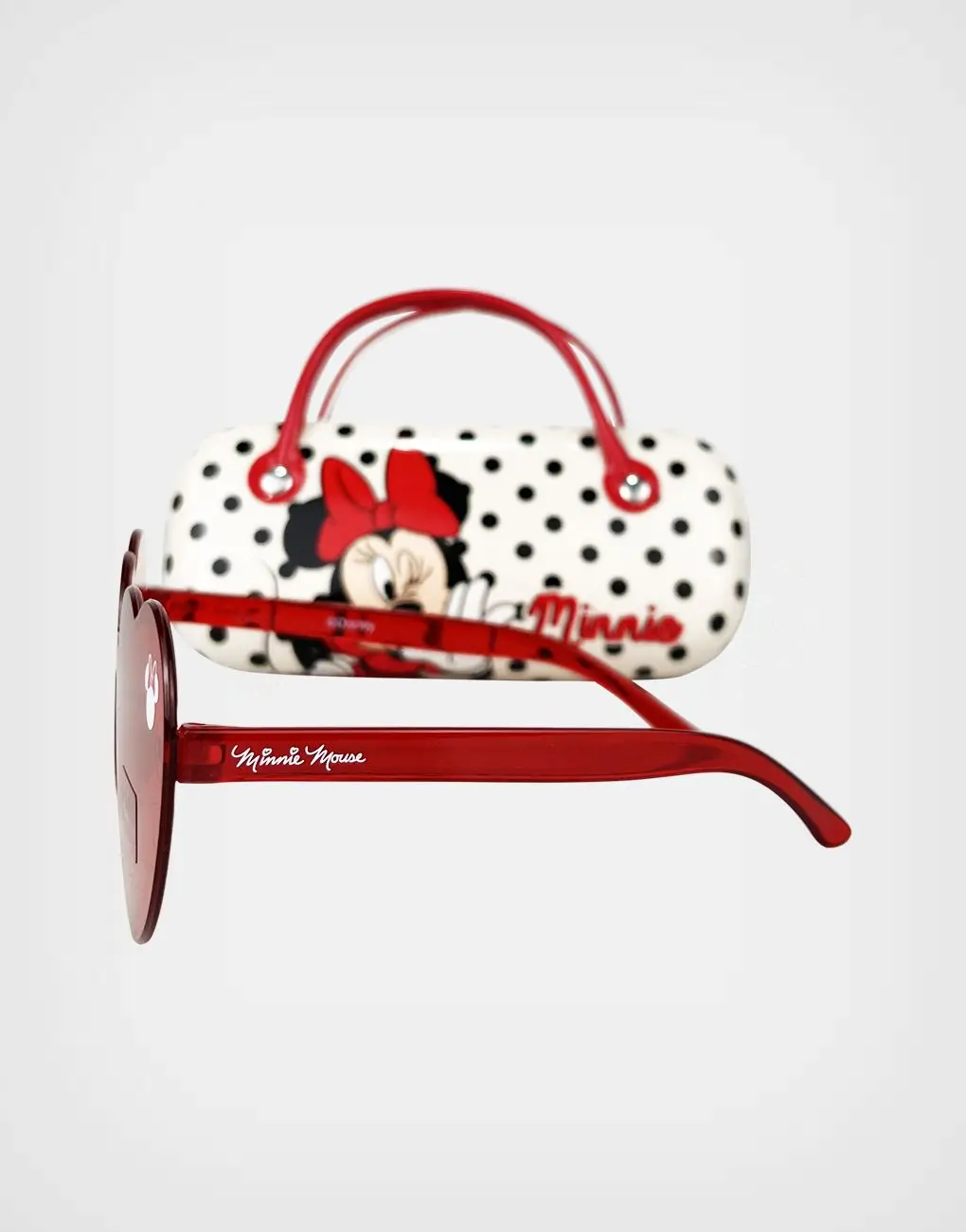 Lentes de Sol con Estuche Minnie Mouse Rojo Para Niñas