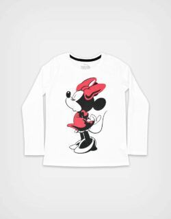 Pijama ML Minnie Mouse Blanco + Negro Para Niñas