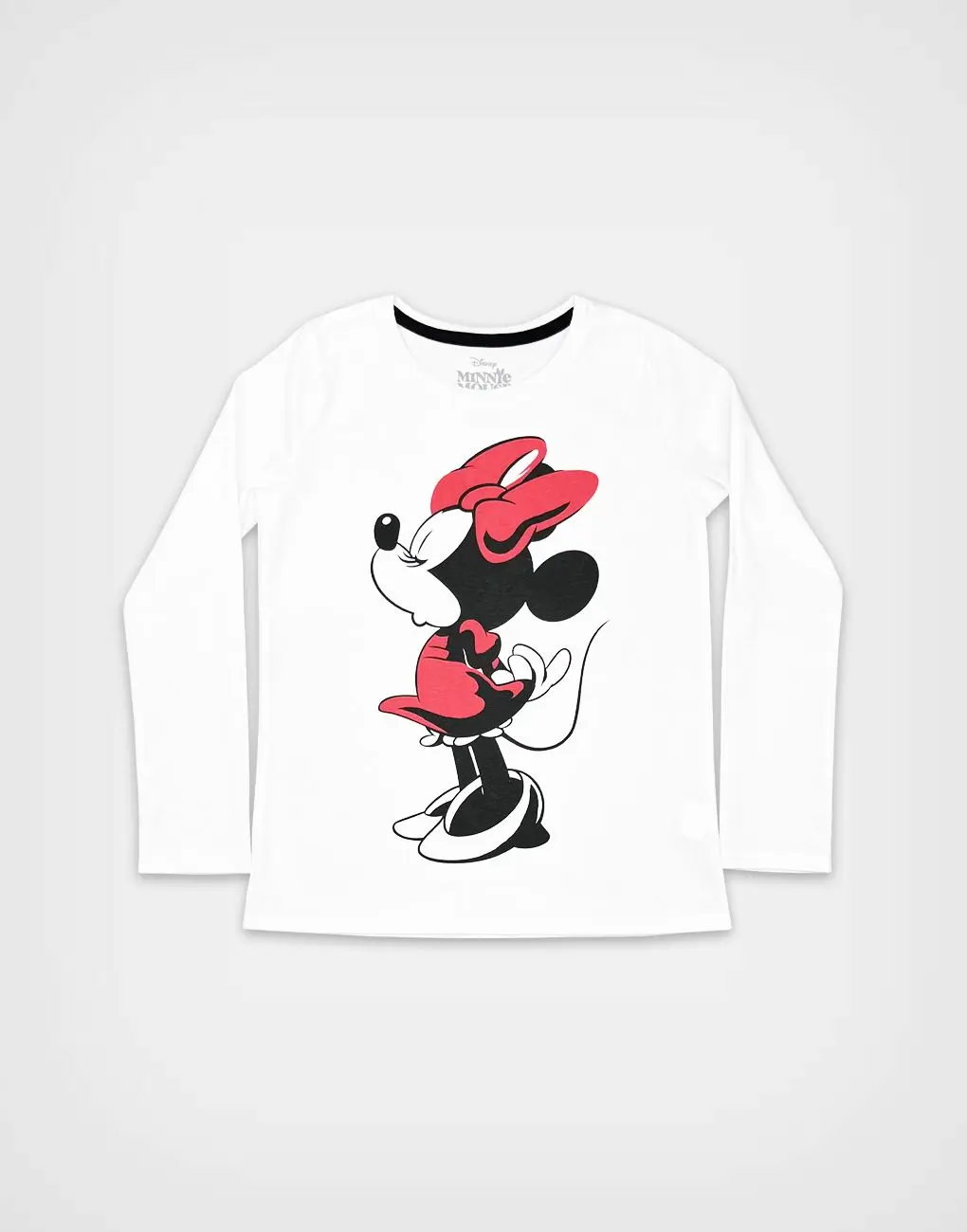 Pijama ML Minnie Mouse Blanco + Negro Para Niñas