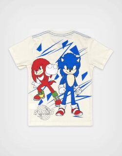 Polo MC Beige Sonic & Knuckles Para Niños