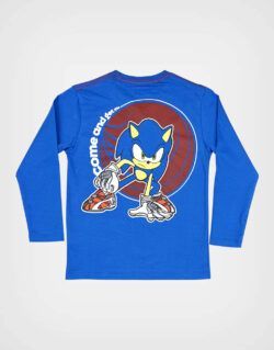 Polo ML Sonic Come And Get Me Azul Para Niños