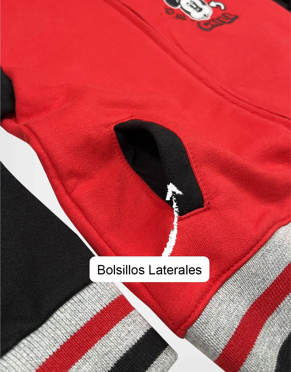 Casaca Mickey Mouse Color Rojo Para Niños