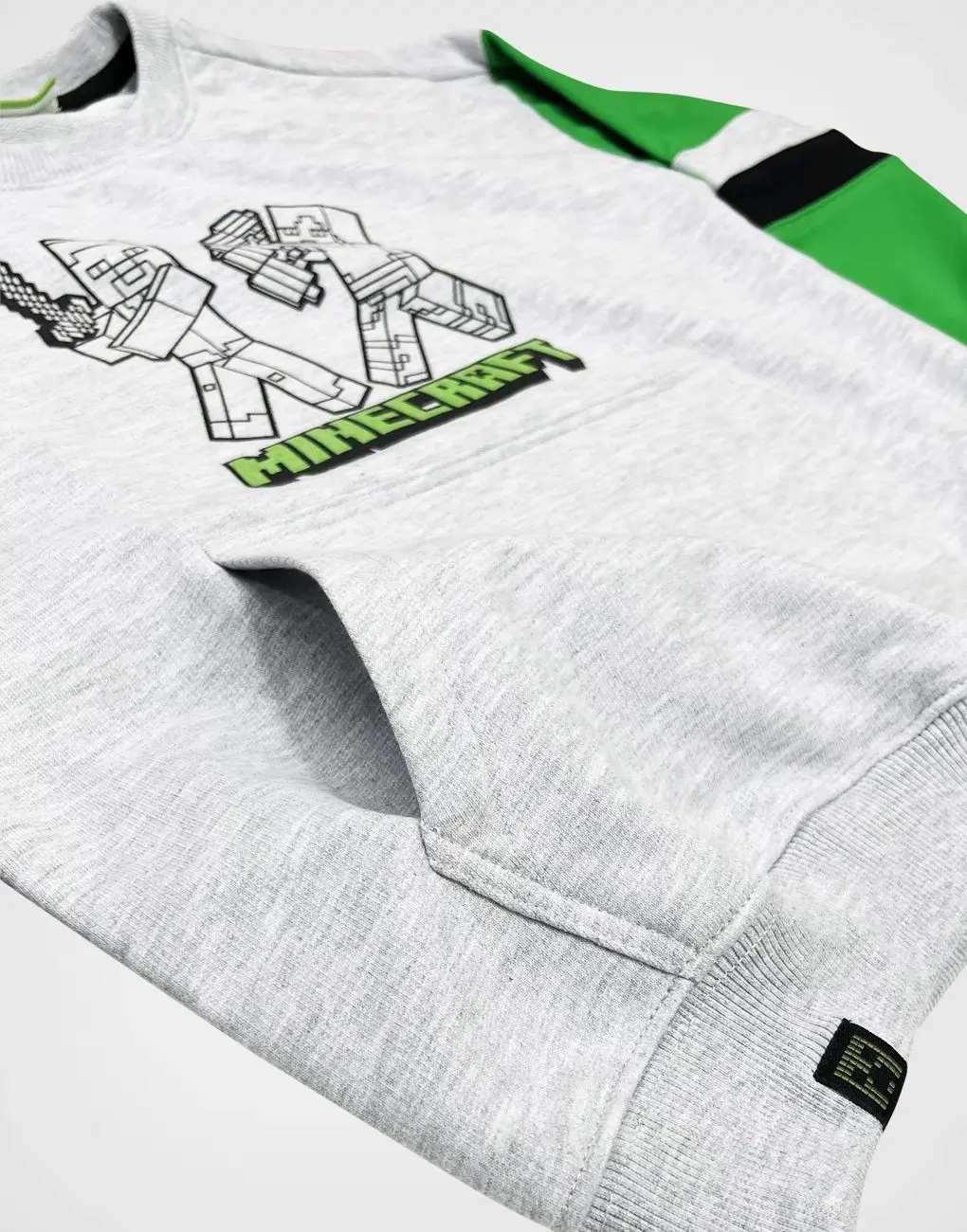 Polera Minecraft Gris Para Niños