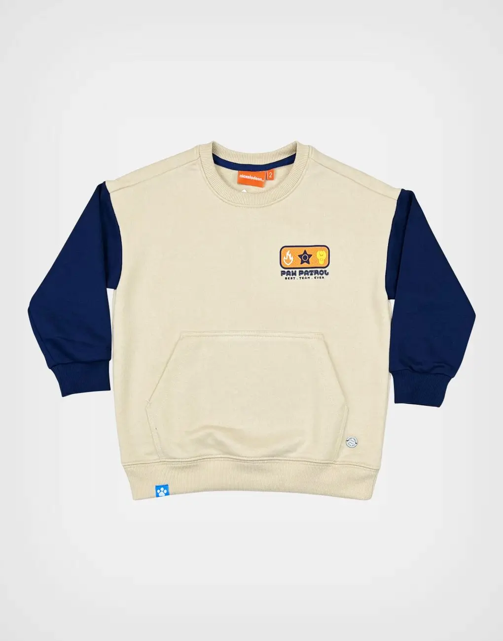 Polera Paw Patrol Color Beige + Azul Para Niños