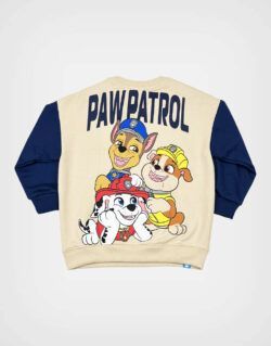 Polera Paw Patrol Color Beige + Azul Para Niños