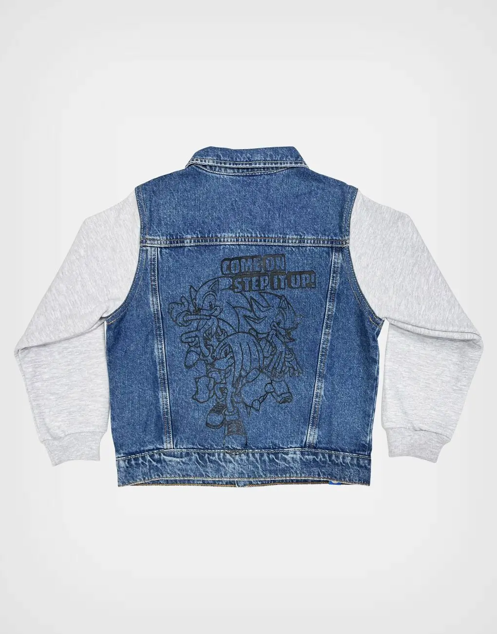 Casaca Bomber Jean Sonic Color Azul Para Niños