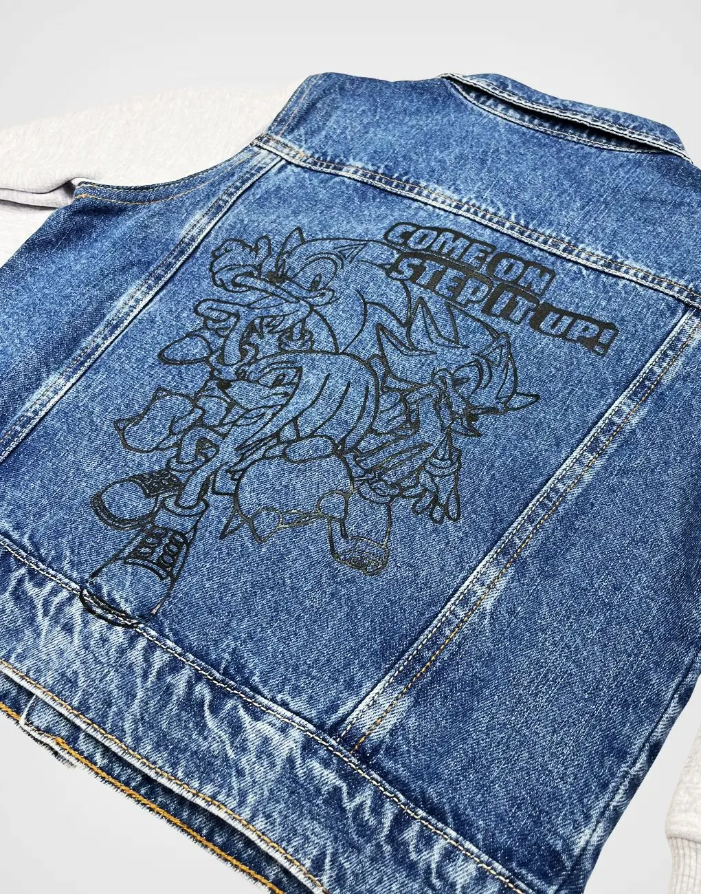 Casaca Bomber Jean Sonic Color Azul Para Niños