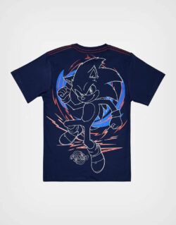 Polo Manga Corta Sonic 3 Color Azul Marino Para Niños
