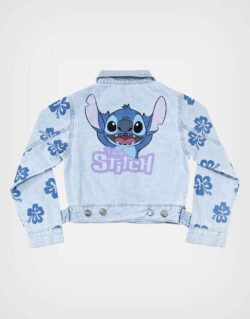 Casaca Denim Celeste Stitch Para Niñas