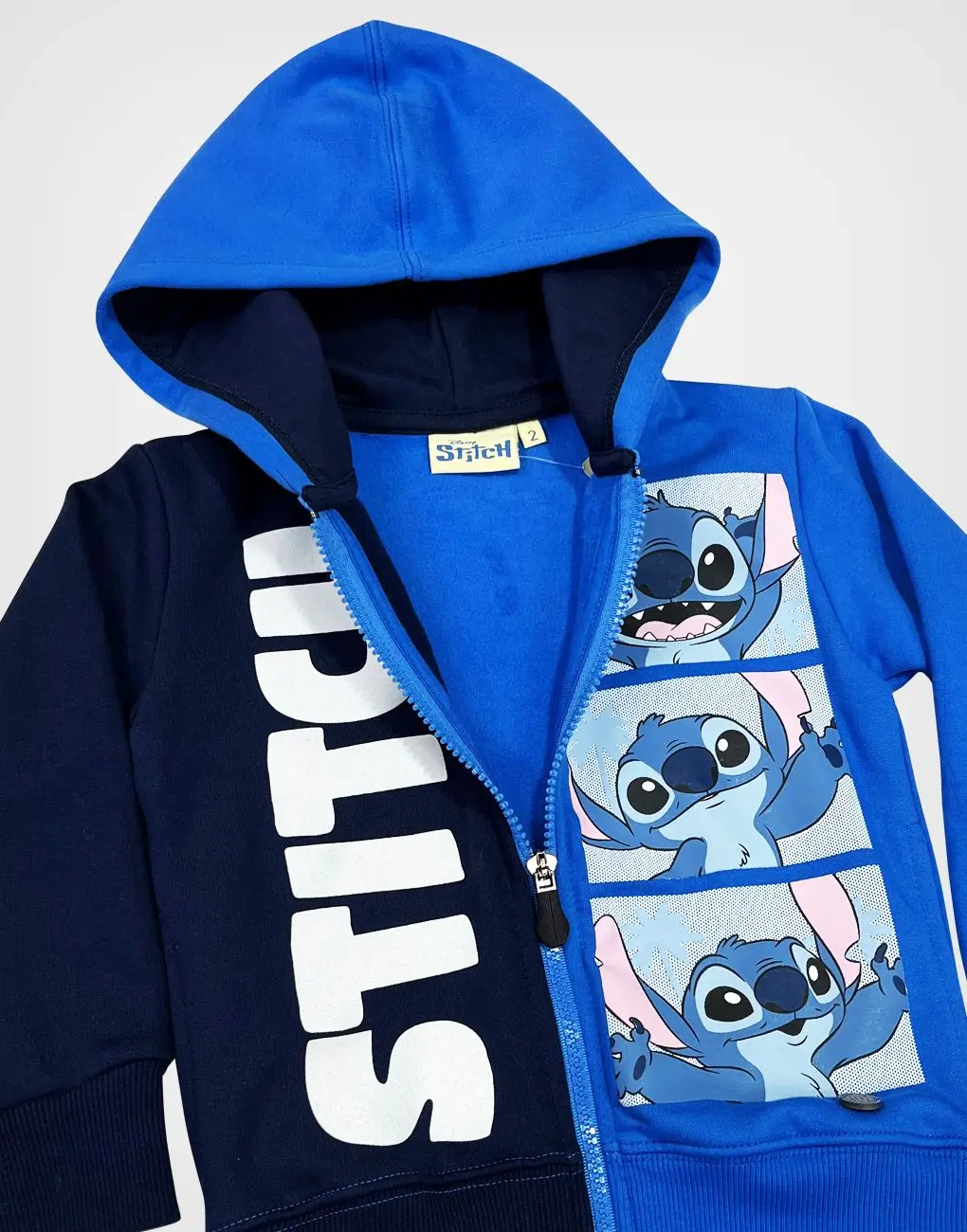 Casaca Stitch Con Capucha Color Azul Para Niños