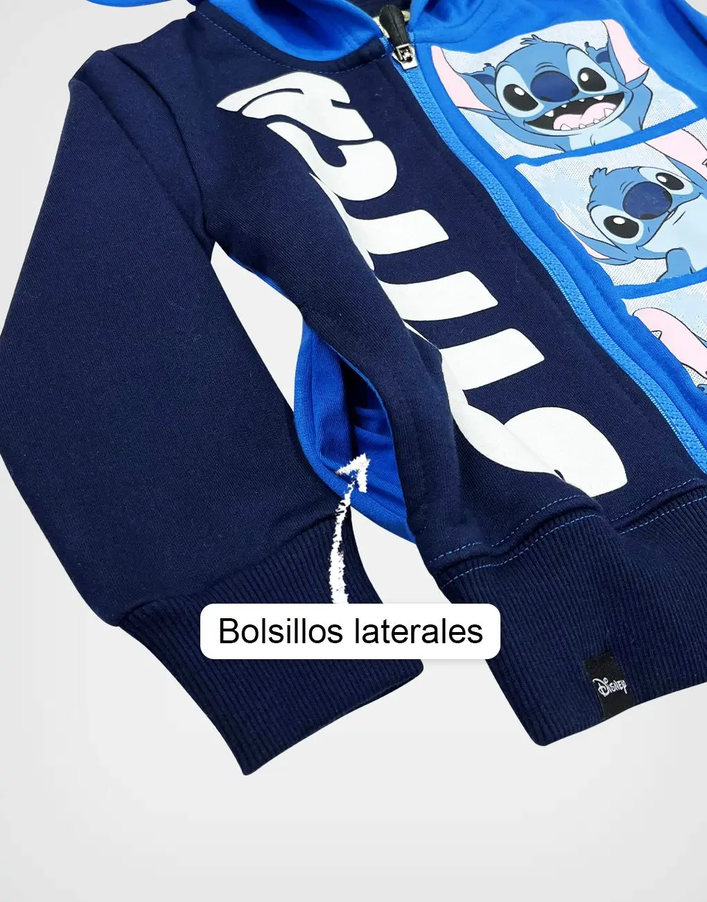 Casaca Stitch Con Capucha Color Azul Para Niños