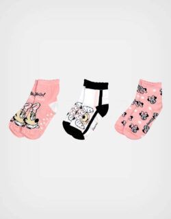 Medias Minnie Mouse Pack de 3 Pares Para Niñas
