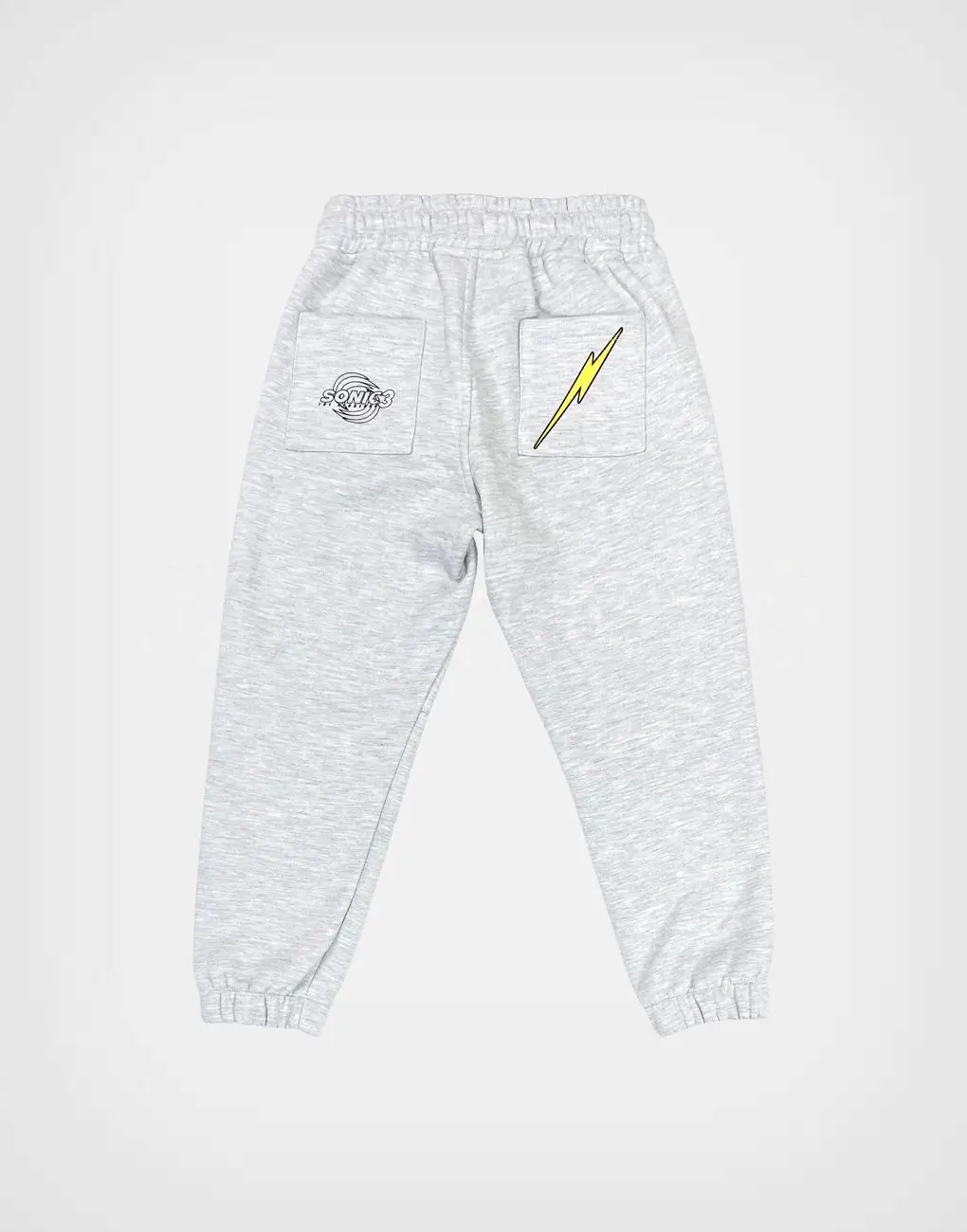 Pantalón Jogger Sonic & Tails Color Gris Claro Para Niños