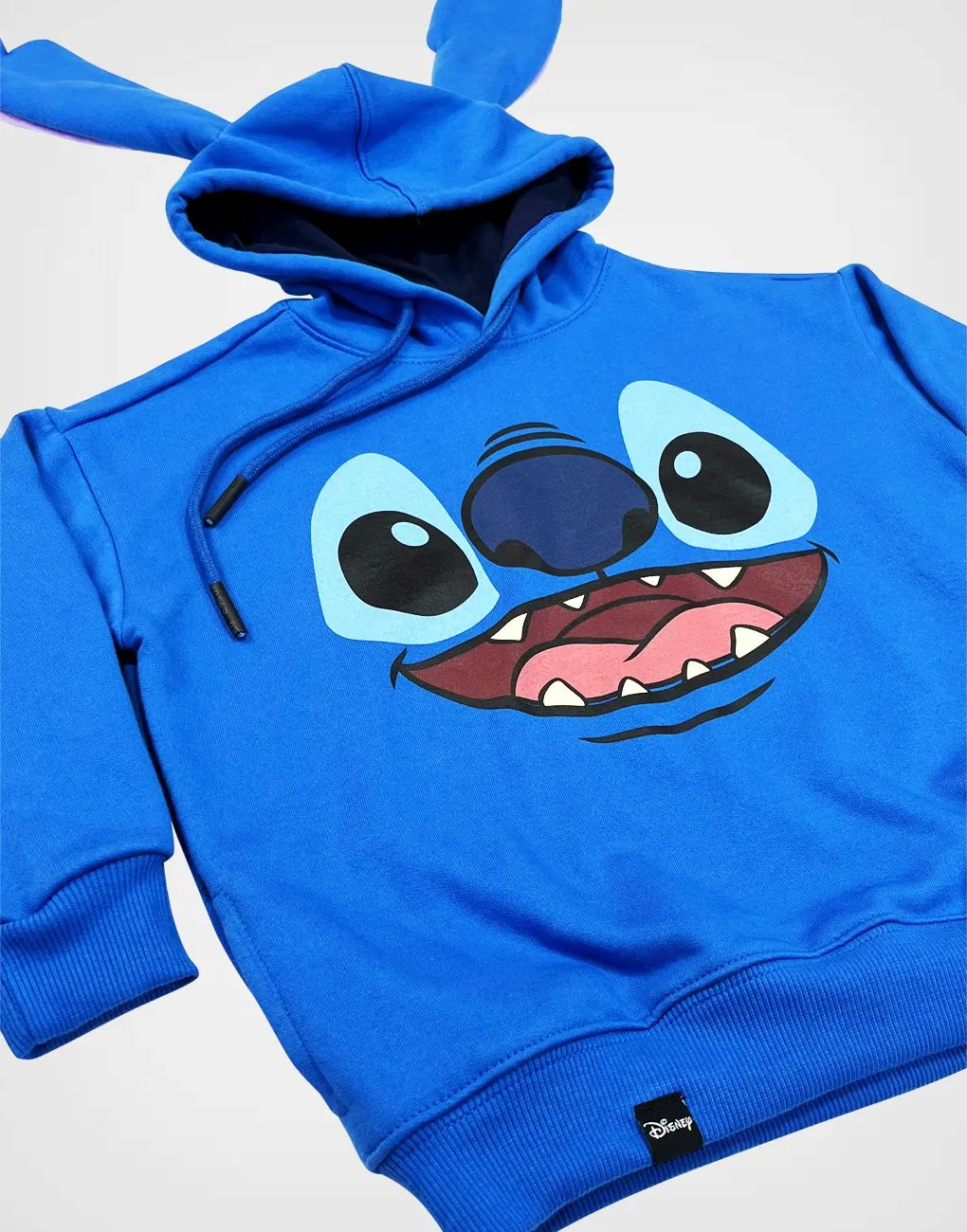 Polera Con Capucha Stitch Color Azul Para Niños