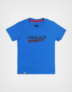 Polo Manga Corta Cars Rayo McQueen Color Azul Para Niños