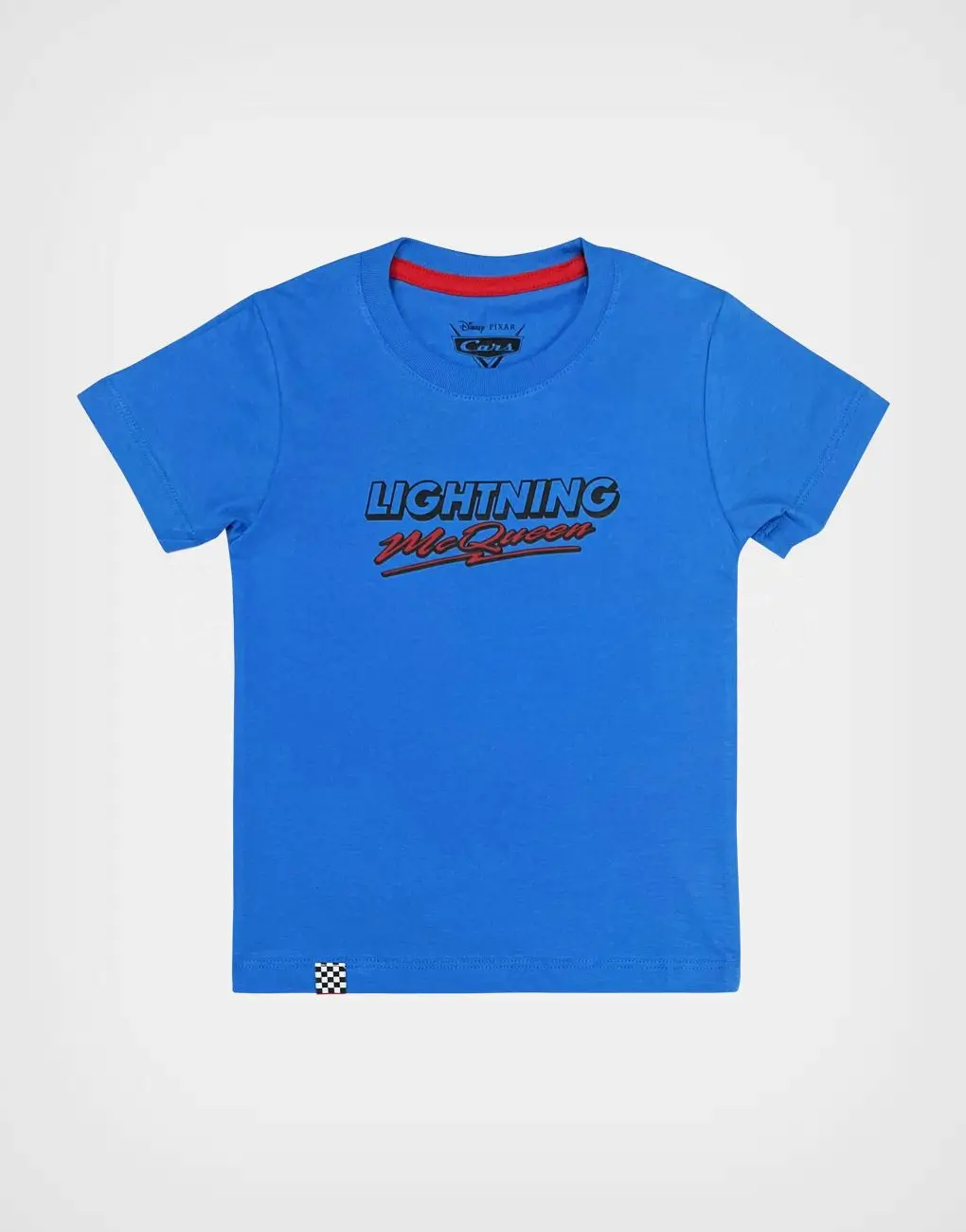 Polo Manga Corta Cars Rayo McQueen Color Azul Para Niños