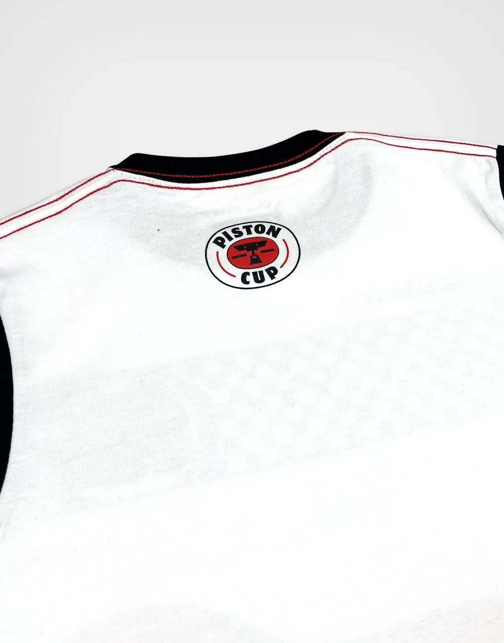 Polo Premium Manga Corta Cars Rayo McQueen Color Blanco Para Niños