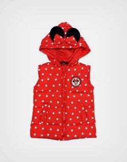Chaleco Color Rojo Minnie Mouse con Capucha