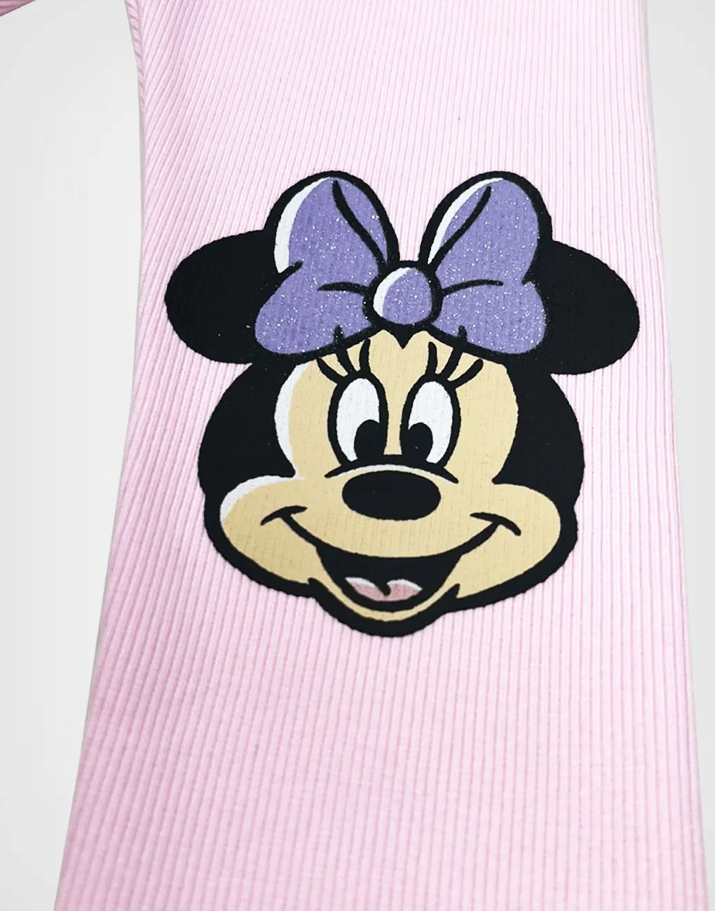 Legging Rib Minnie Mouse Color Rosa para Niñas