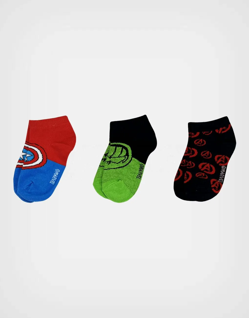 Medias Avengers Pack de 3 Pares Para Niños