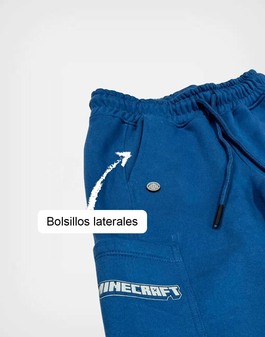 Pantalón Jogger Minecraft Color Azul Para Niños