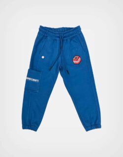 Pantalón Jogger Minecraft Color Azul Para Niños