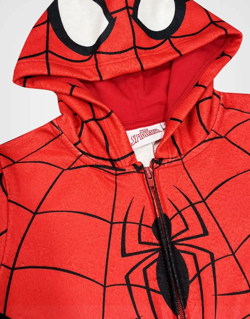 Pijama Micropolar Manga Larga Spider Man Color Rojo Para Niños
