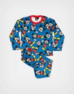 Pijama Micropolar Mickey Mouse Color Azul Para Niños