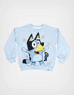 Polera Bluey color Celeste Para Niñas