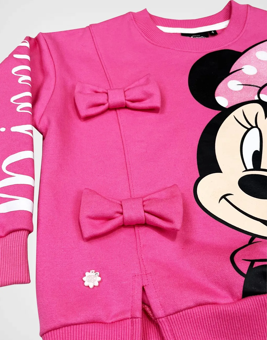 Polera Color Chicle Minnie Mouse Para Niñas
