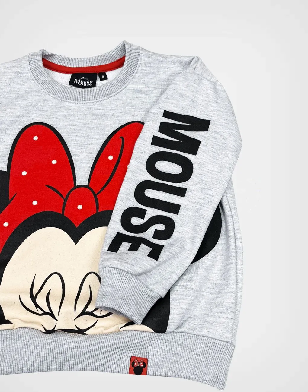 Polera Minnie Mouse Happy Color Gris Para Niñas