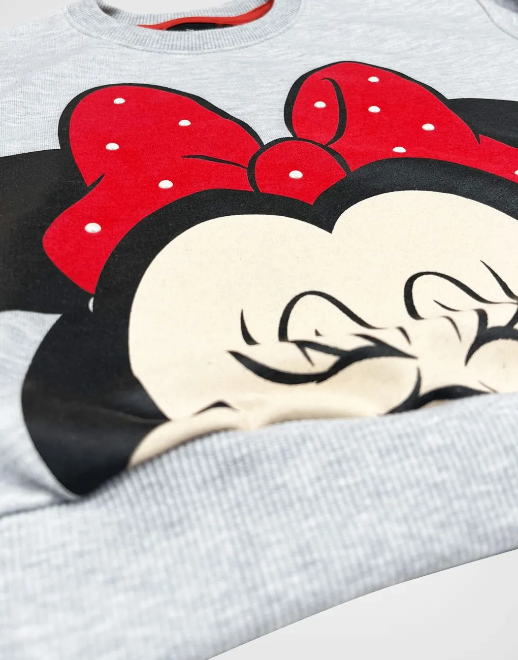 Polera Minnie Mouse Happy Color Gris Para Niñas