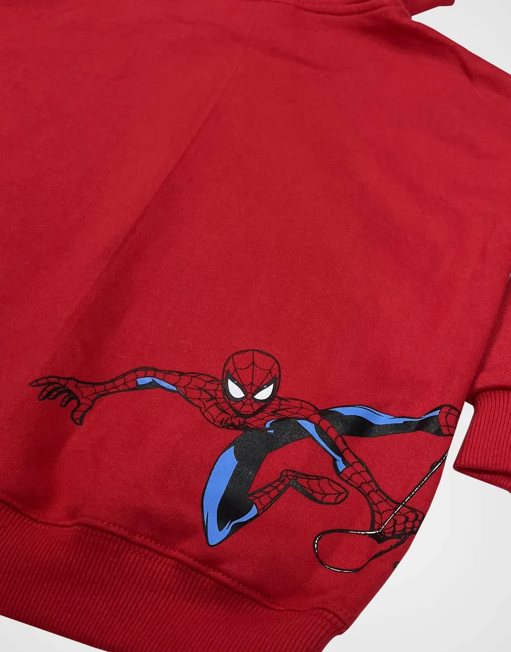 Polera Roja Con Capucha Spider Man Para Niños