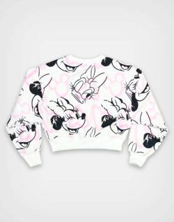 Polera Semicrop Color Blanca Minnie Mouse